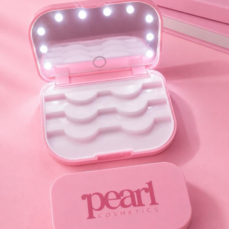 Eyelash Case with LED Mirror